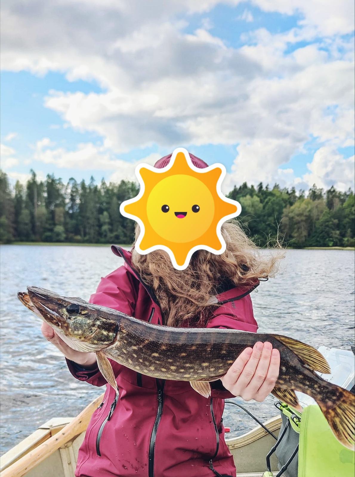 Snoek gevangen in de omgeving van het huisje