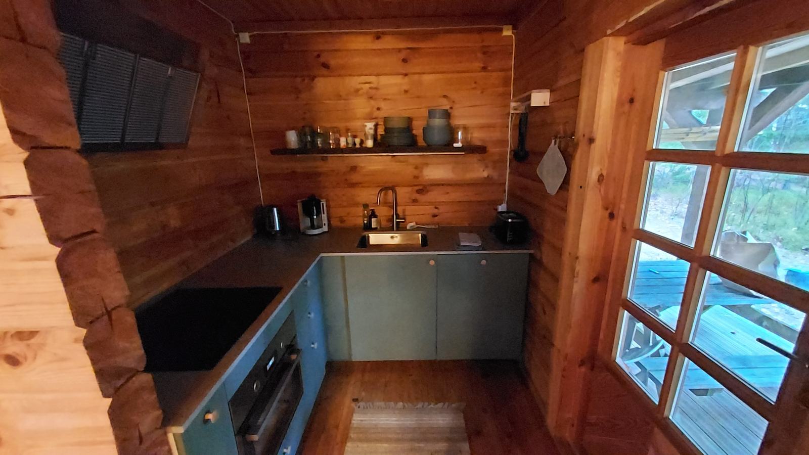 Interieur van de blokhut